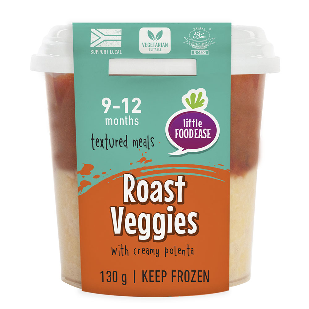 roast veggies with creamy polenta